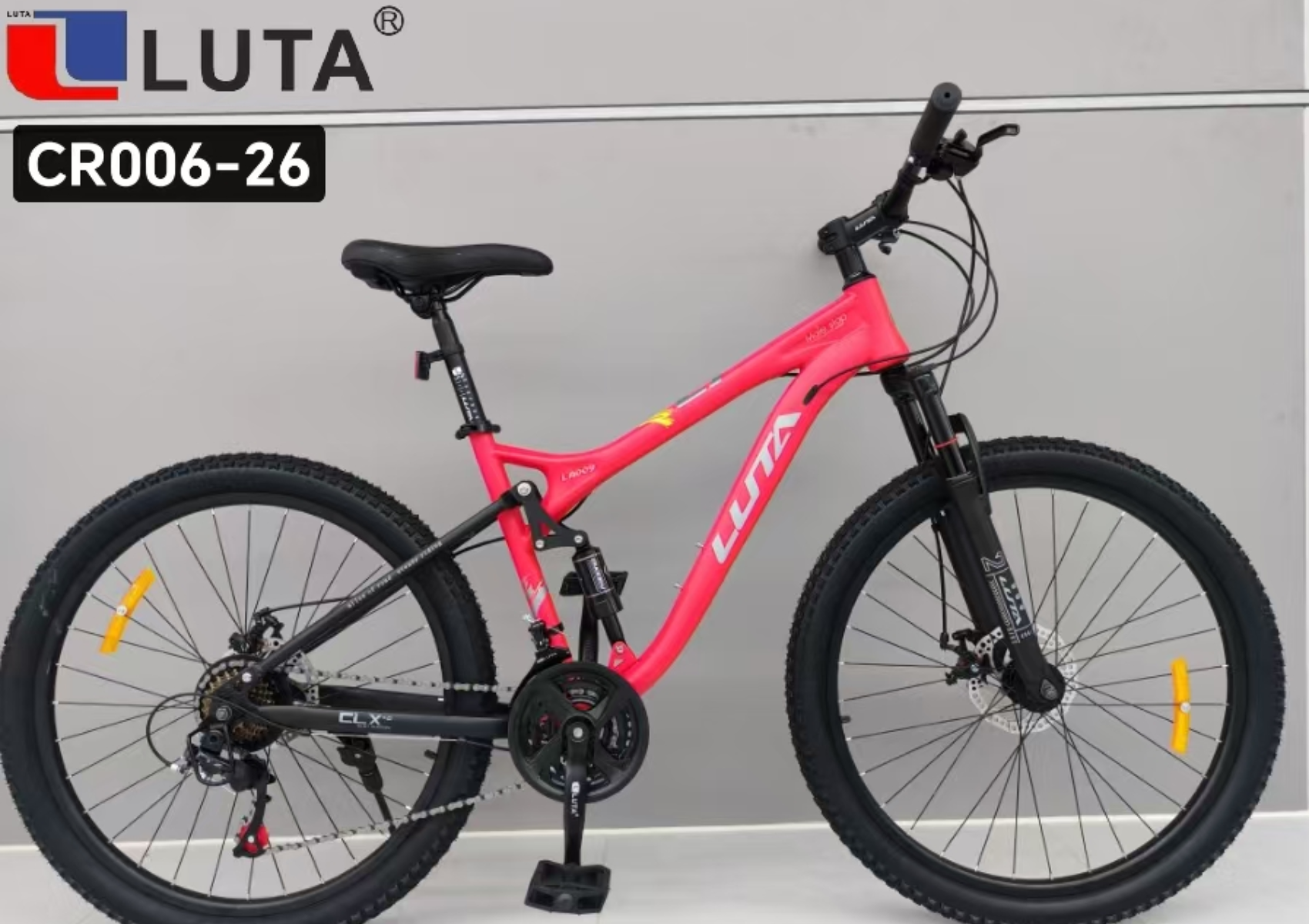 LUTA CR006-26 mountain bike, with blue and yellow color scheme, is fashionable and dynamic, suitable for outdoor cycling enthusiasts. details Picture