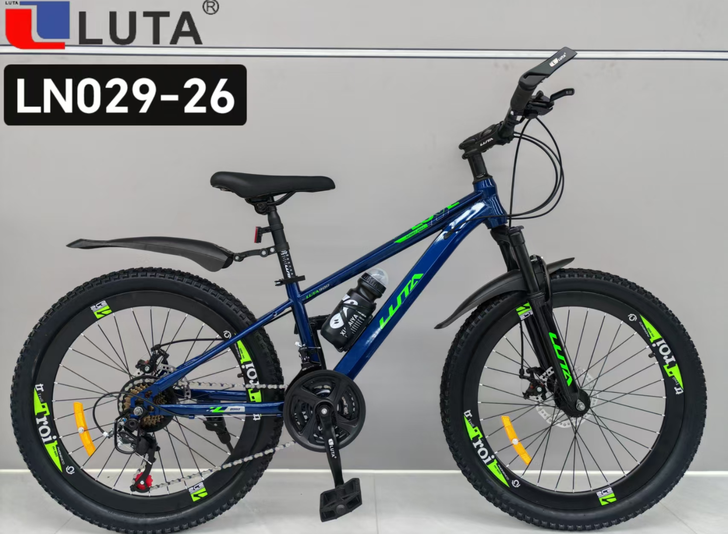 LUTA LN029-26 bicicleta de montaña, color negro y rojo, elegante y dinámica, para los amantes del ciclismo al aire libre. Item Picture