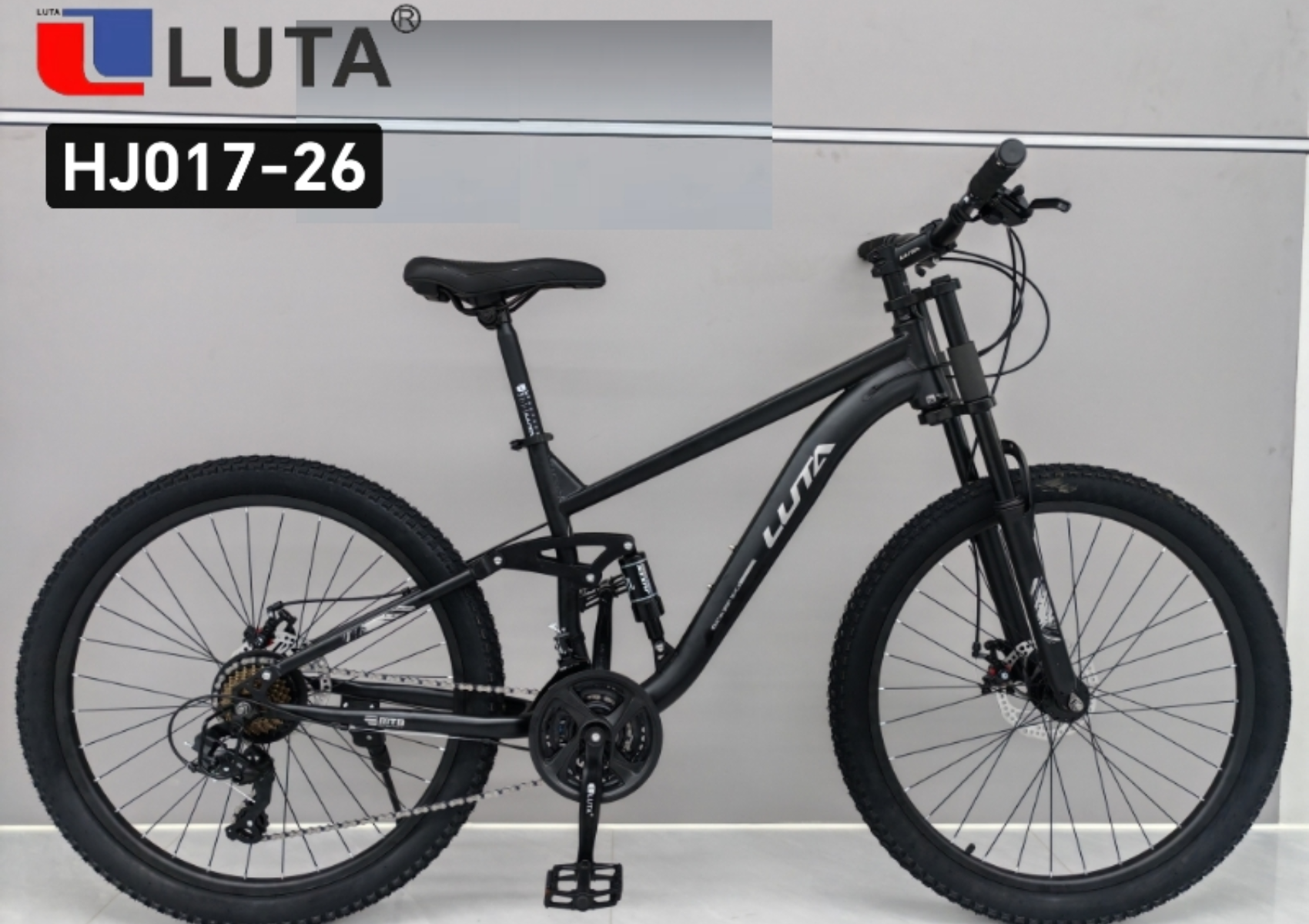 LUTA HJ017-26 bicicleta de montaña, cuerpo blanco con accesorios negros, más absorción de choque, elegante y dinámica, para los amantes del ciclismo al aire libre. details Picture