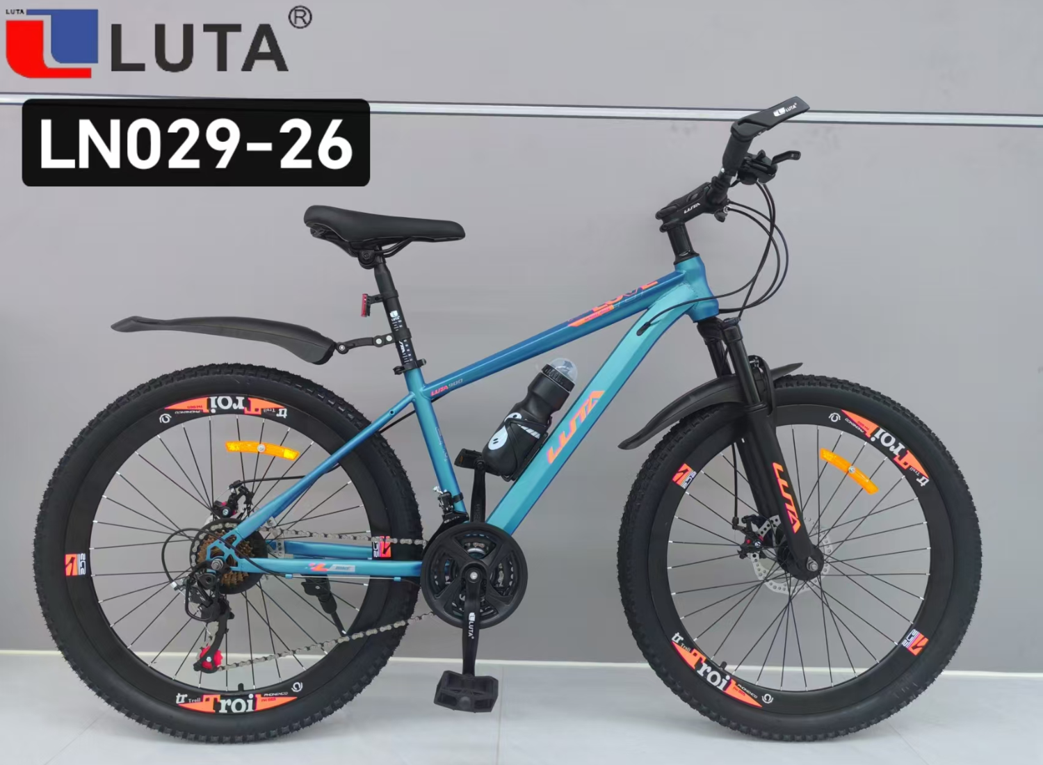LUTA LN029-26 bicicleta de montaña, color negro y rojo, elegante y dinámica, para los amantes del ciclismo al aire libre. details Picture