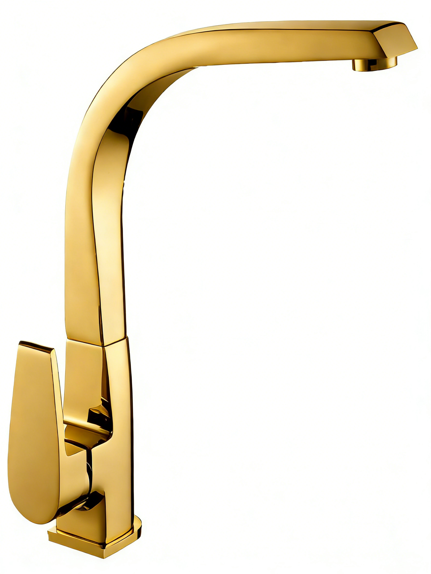 The holy copper faucet in the kitchen has a powerful turning function, smooth drainage, and a unique faucet design for more convenient washing. The kitchen faucet is a seven-shaped pipe Specification image