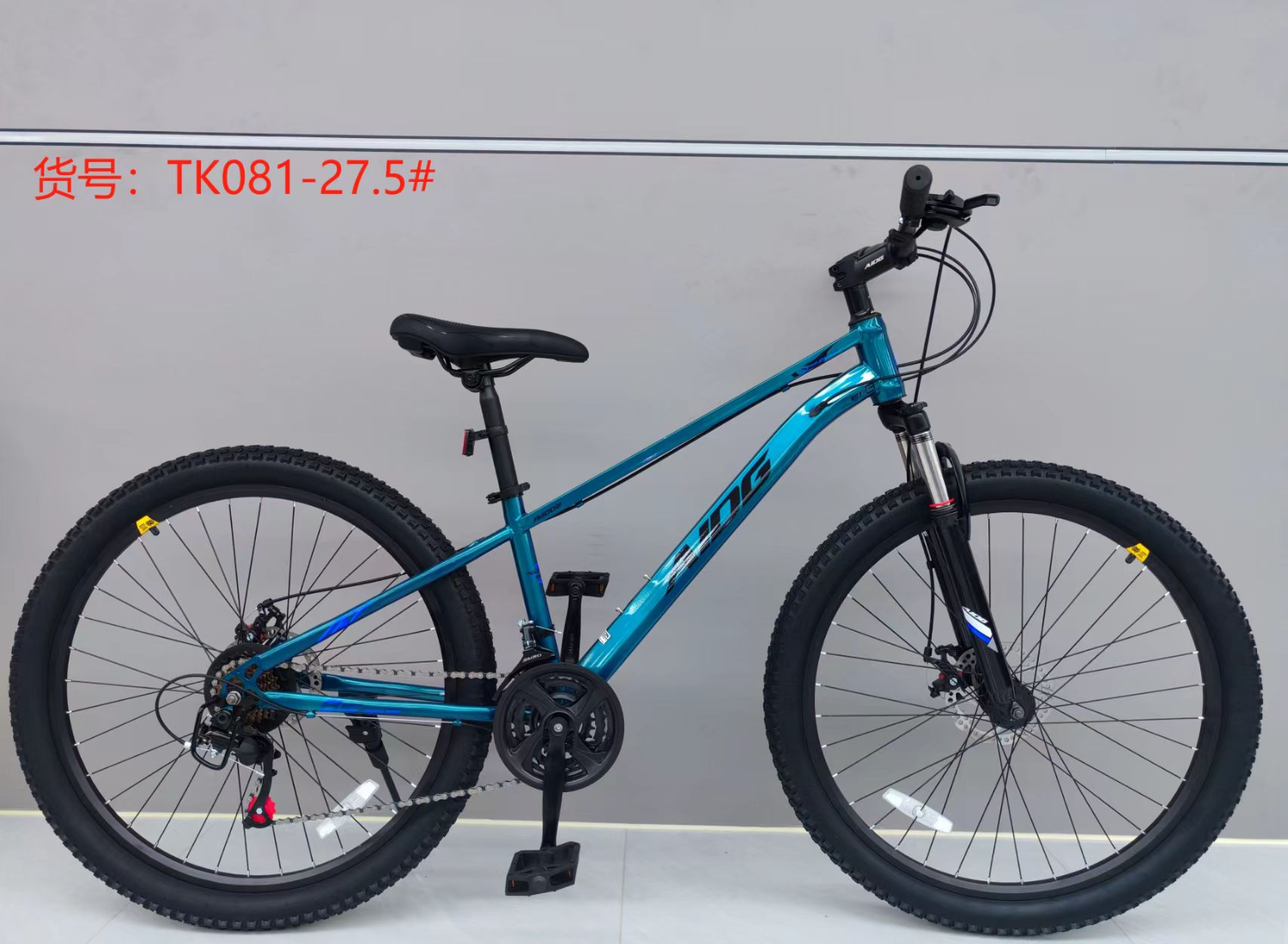 سيارة جديدة من طراز WDG TK081-27.5#، اللون الأسود والرمادي الموضة، مزودة بطحن فرامل مع شوكة أمامية، مما يؤدي إلى ركوب أسرع! Item Picture