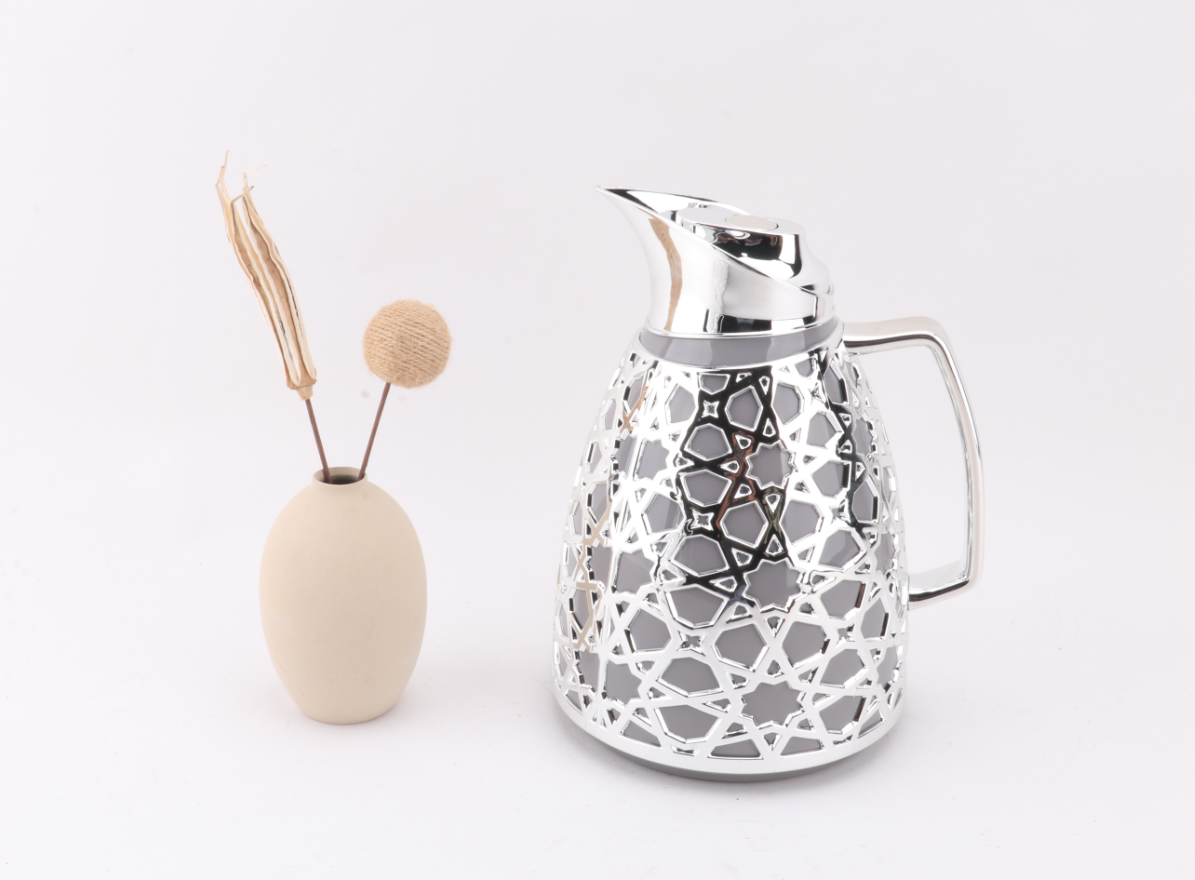 EJSHE 欧式咖啡壶出口外贸镂空保温瓶茶壶中东风格水壶玻璃内胆