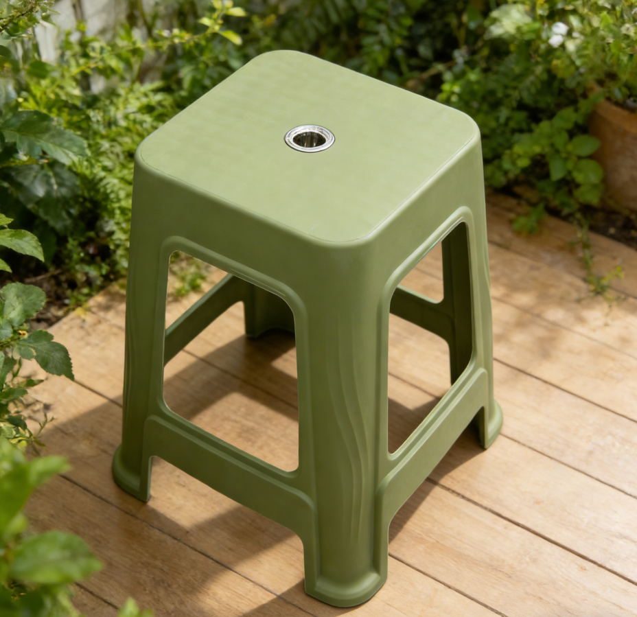 Simple household thickened high plastic stool, fashionable living room dining table, plastic anti-slip stool, minimalist meeting stool, high stool Specification image