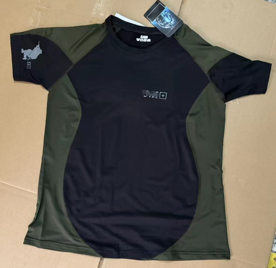 5.l1 Quick-drying elastic T-shirt Outdoor Sports Running Training Short-sleeved round-neck T-shirt for male military enthusiasts outdoor tactical T-shirt details Picture