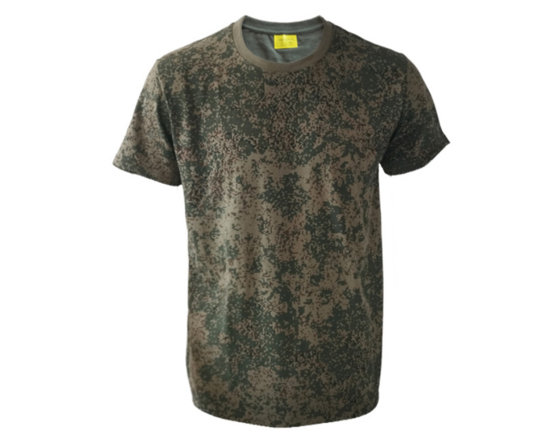 New pure cotton summer breathable short-sleeved frog suit, outdoor sports camouflage suit, training suit, summer camp short-sleeved top details Picture