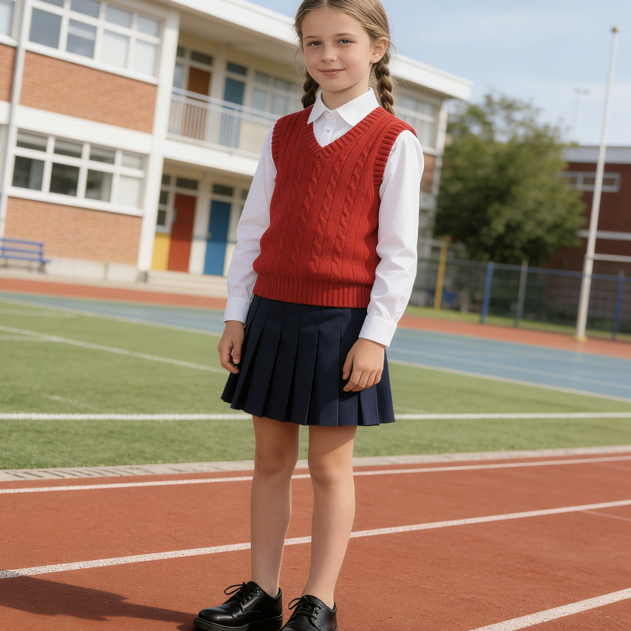2026新款女童半身裙防走光百褶裙韩版百搭学院风短裙小学生校服演出啦啦队服支持定制加工跨境电商亚马逊稀音儿童裙女童欧美详情图18