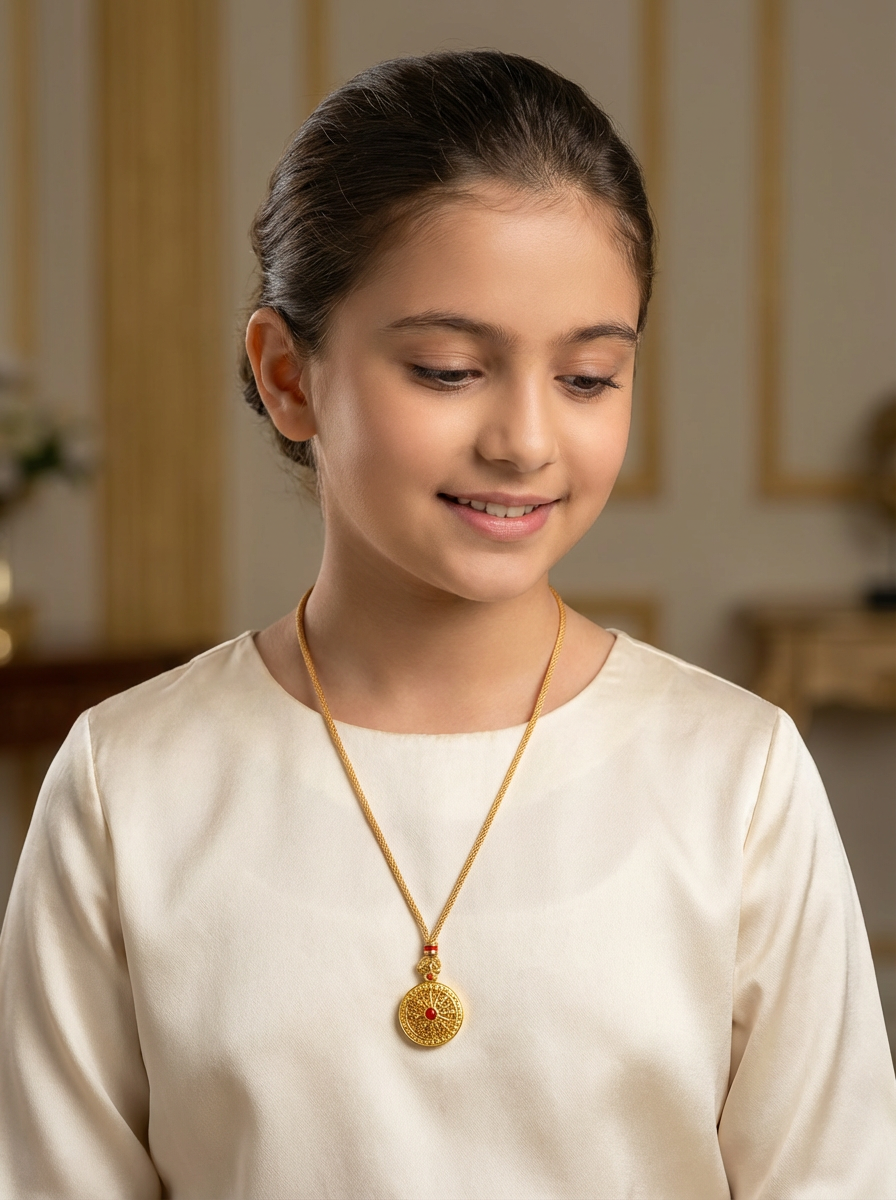 Hand-carved moissanite gold-plated silver pendant necklace, a fashionable and simple women's long lanyard accessory, elegant and versatile