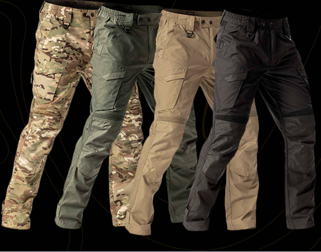 New Spring and Autumn Men's sports Attacker tactical long pants, straight-leg outdoor training windbreakers, waterproof and wear-resistant military enthusiast workwear pants