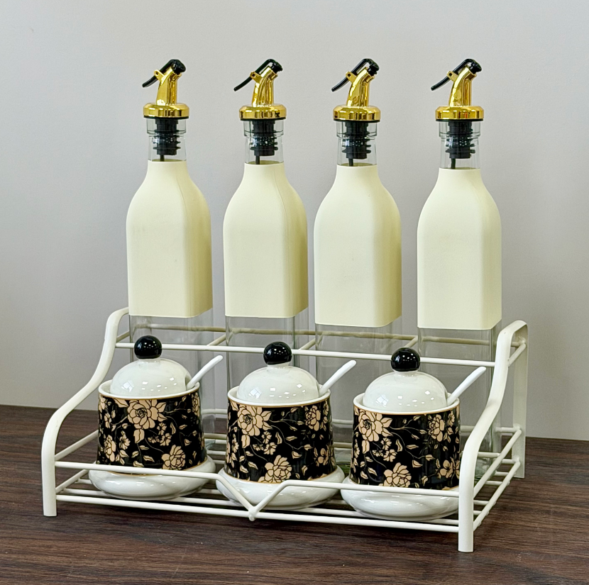 牡丹陶瓷贴纸花色厨房餐具套装 耐用美观实用