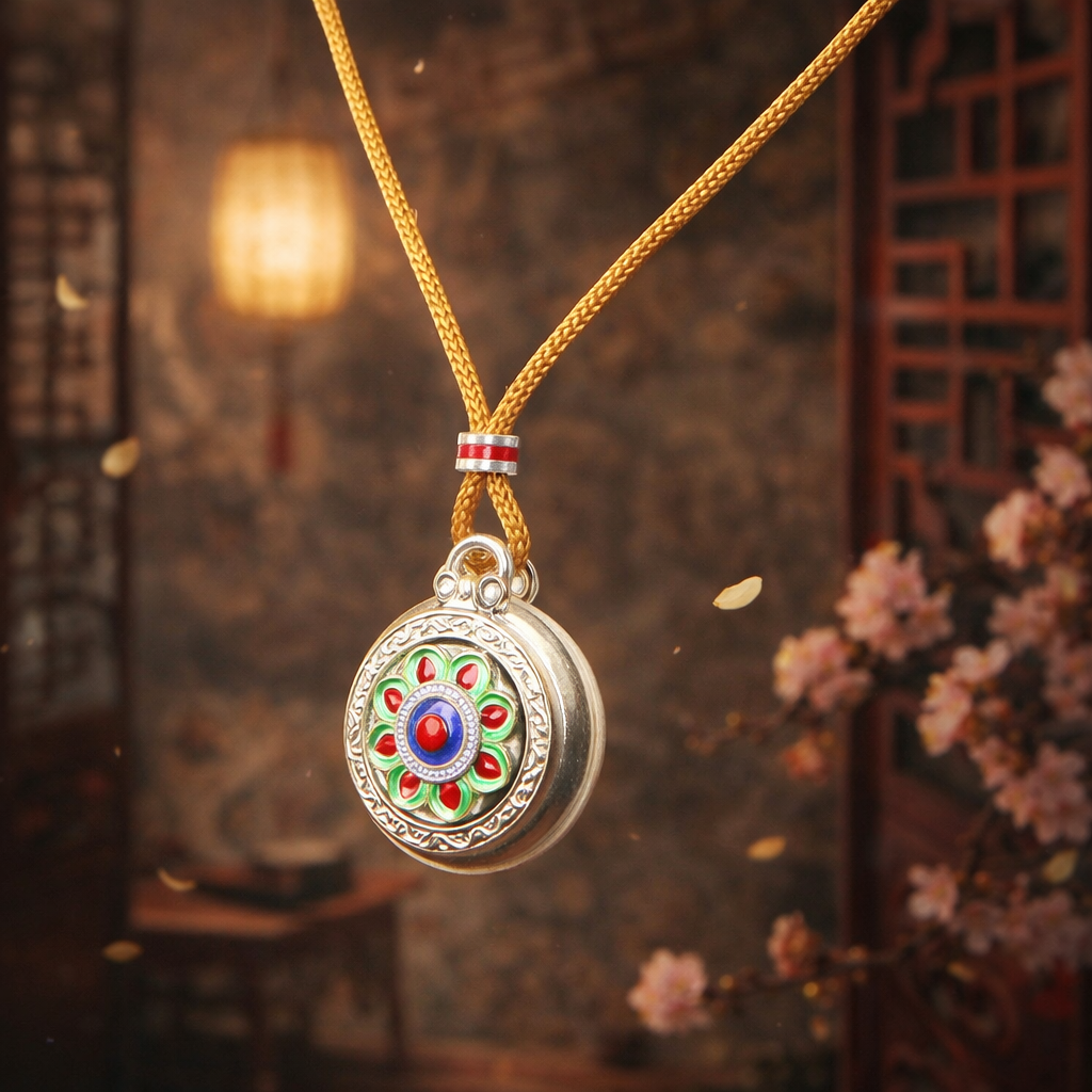 Electric white 999 pure silver enamel color flexible and openable chain set