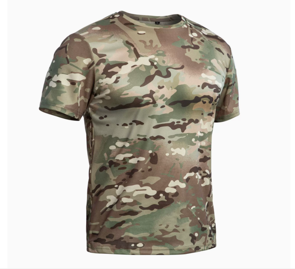 New outdoor sports T-shirt, tactical quick-drying men's T-shirt, summer breathable, sweat-wicking, quick-drying, slimming, military enthusiast short-sleeved Specification image