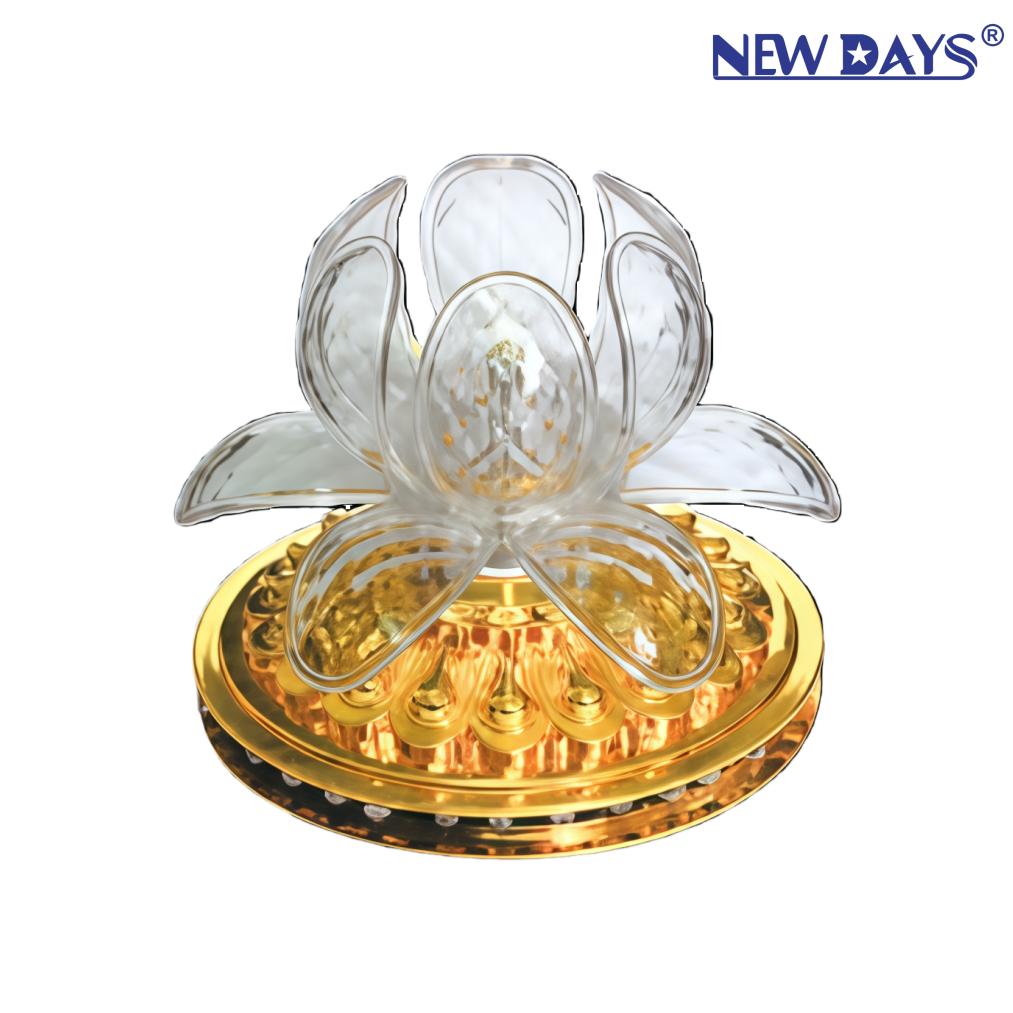 NEWDAYS marca crossover nuevo LED colorido auto rotary lotus light, flash light atmosphere light cambio de color stage light, party laser crystal magic ball light atmosphere light