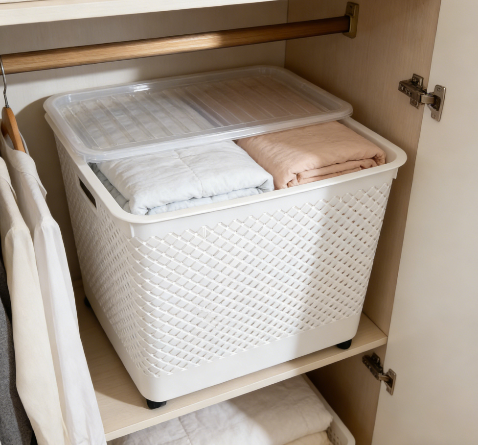 收纳箱/床底收纳箱/收纳箱布艺/衣柜整理箱/餐具白底实物图