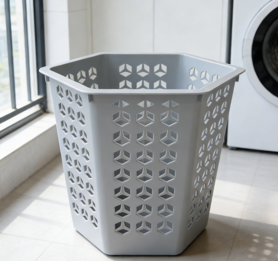 Wholesale grey plastic storage baskets, household storage baskets, storage frames, storage baskets, storage boxes, organizing baskets, multi-purpose storage baskets, laundry baskets