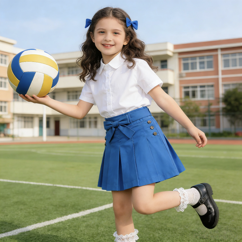 2026新款夏季女童蝴蝶结公主百褶裙时尚百搭学院风舞台演出服支持定制加工欧美日韩跨境电商爆款亚马逊稀音供货儿童裙女童欧美