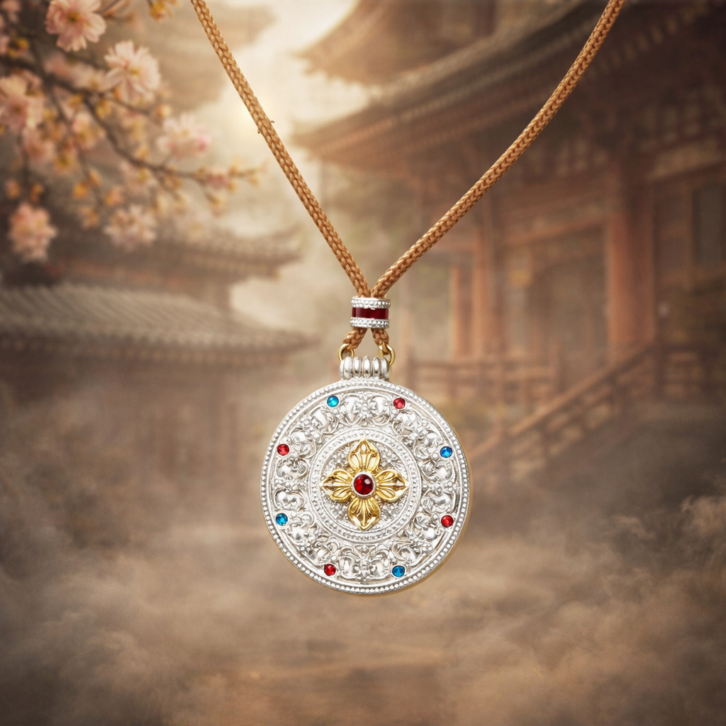 Electric white inlaid chain, hand-painted color-separated hollowed-out compass, silver pendant necklace, simple and versatile for women, a perfect gift