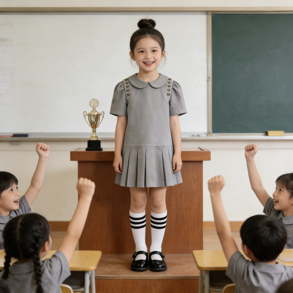 女童polo连衣裙夏季2026新款裙子女童百褶裙学院风jk舞台演出服支持定制加工跨境电商爆款亚马逊稀音儿童运动服校服详情图17