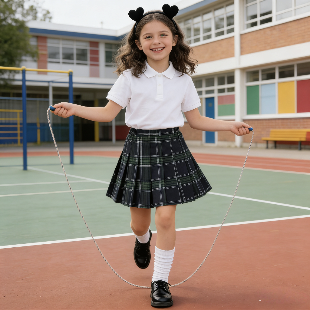 2026新款升级版女童格子学院风英伦复古百褶裙支持定制加工跨境电商欧美日韩俄罗斯供货源头专业生产品质上乘儿童裙女童欧美细节图