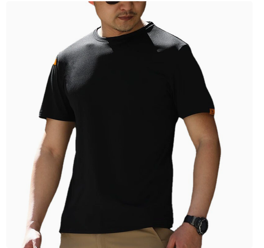 夏季男士速干圆领T血宽松休闲户外运动半袖吸湿排汗透气T恤战术短袖