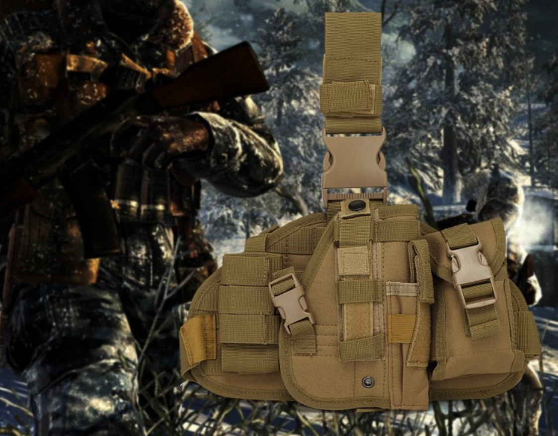 Outdoor sports tactical belt bag, leg-binding bag, molle accessory hanging bag, training combination gun case bag, tactical bag Application Scenario