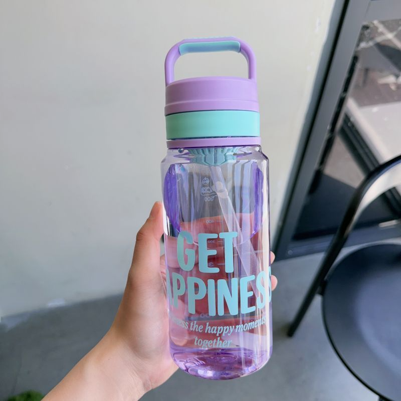 ins潮流撞色色时尚水壶带吸管大容量户外塑料杯运动学生随手杯子其他780ML/950ML TY-0111-493详情15