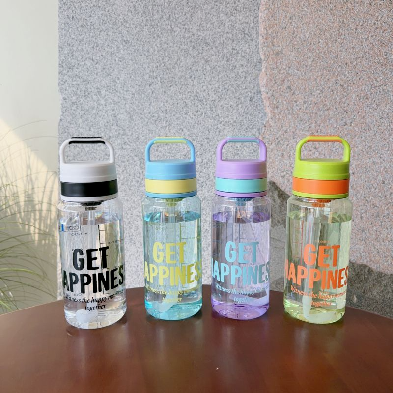 ins潮流撞色色时尚水壶带吸管大容量户外塑料杯运动学生随手杯子其他780ML/950ML TY-0111-493详情11