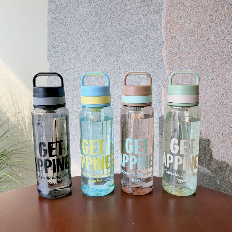 ins潮流撞色色时尚水壶带吸管大容量户外塑料杯运动学生随手杯子其他780ML/950ML TY-0111-493详情12