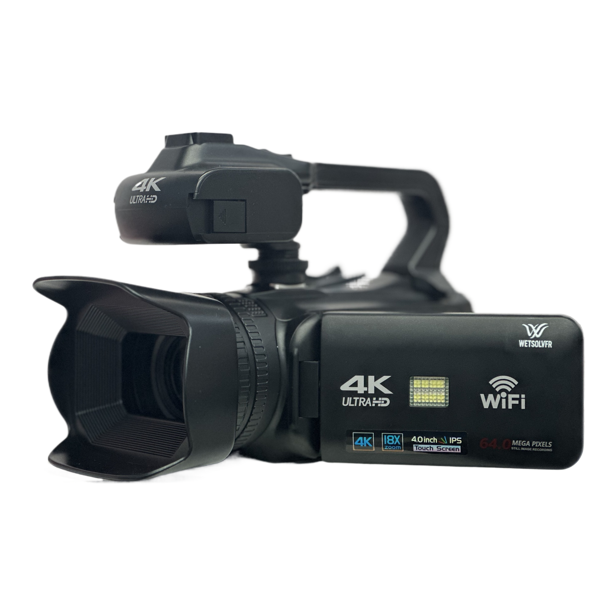 4K handheld 64-megapixel ultra-high-definition vlog digital video camera with Wifi for home, travel, wedding and action camera sets Item Picture