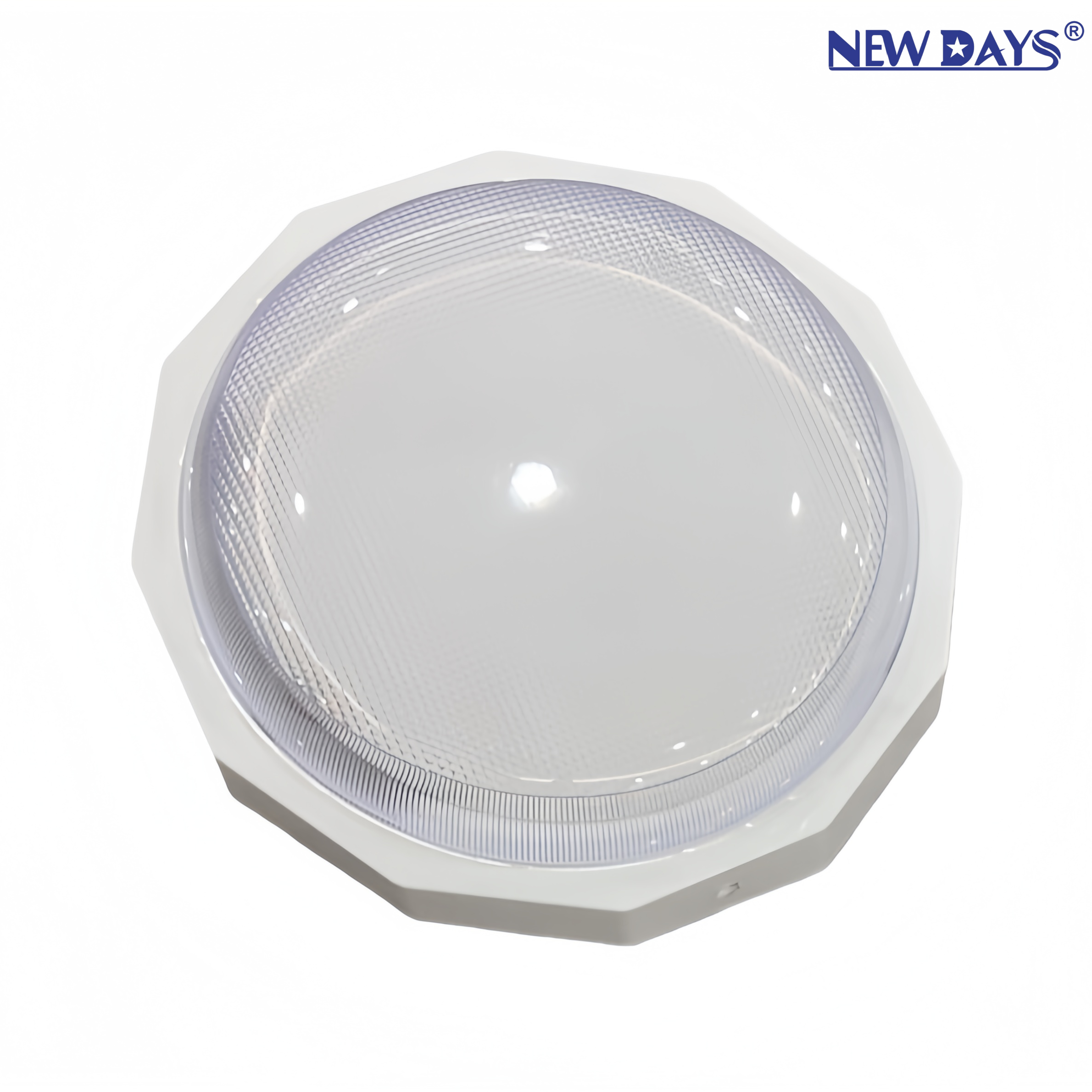 NEWDAYS brand cross-border new LED polygonal three-color moisture-proof wall lamps, waterproof high-brightness ceiling lamps, indoor and outdoor corridor wall lamps, energy-saving lighting wall-mounted lamps, floodlights for outdoor use