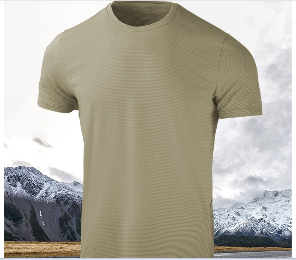 Summer outdoor sports waterproof round-neck short-sleeved outdoor camouflage T-shirt shirt, elastic and breathable half-sleeved tactical sportswear Specification image