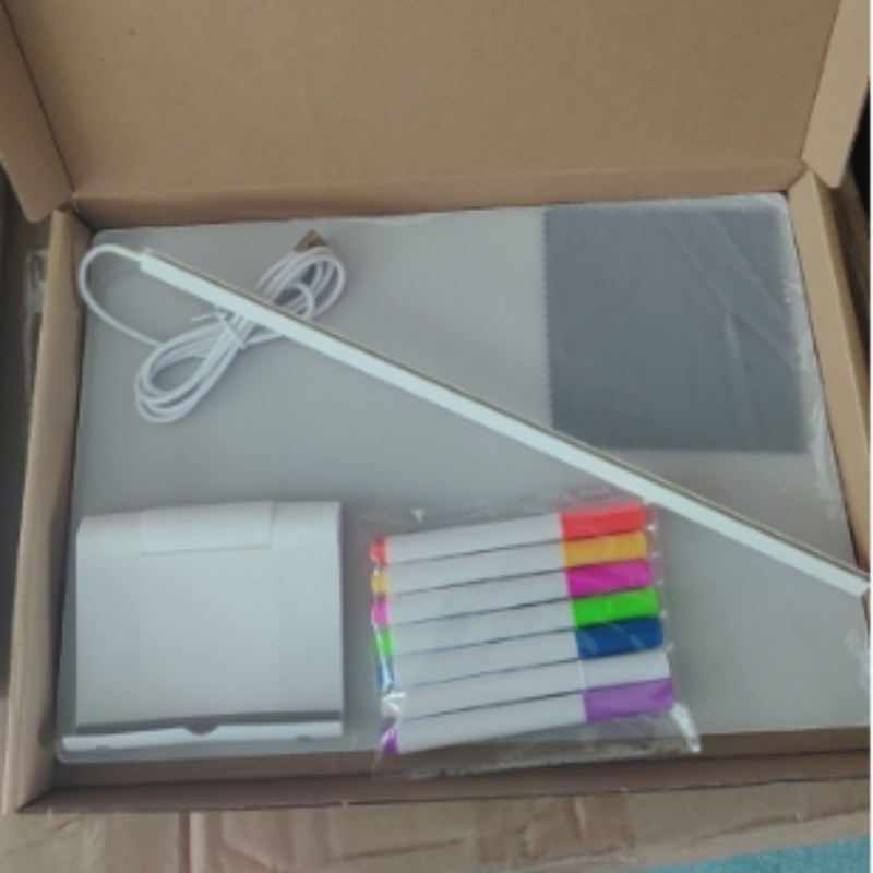 手绘发光画板可擦写亚克力透明写字板发光广告牌荧光画板记事板详情10