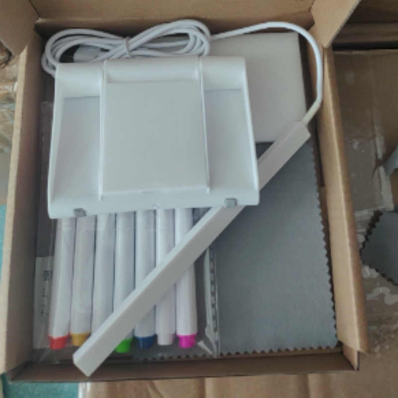 手绘发光画板可擦写亚克力透明写字板发光广告牌荧光画板记事板详情9