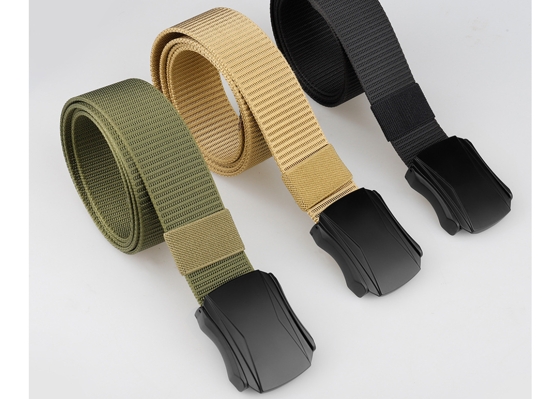 Men's outdoor casual versatile belt, zinc alloy PP thickened imitation nylon belt, Amazon bestseller tactical belt wholesale Specification image