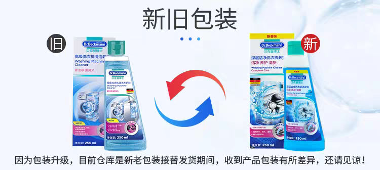 贝克曼博士洗衣机槽清洁除垢养护剂250ml 清洗剂洗衣机槽抑菌清洁养护剂详情图1
