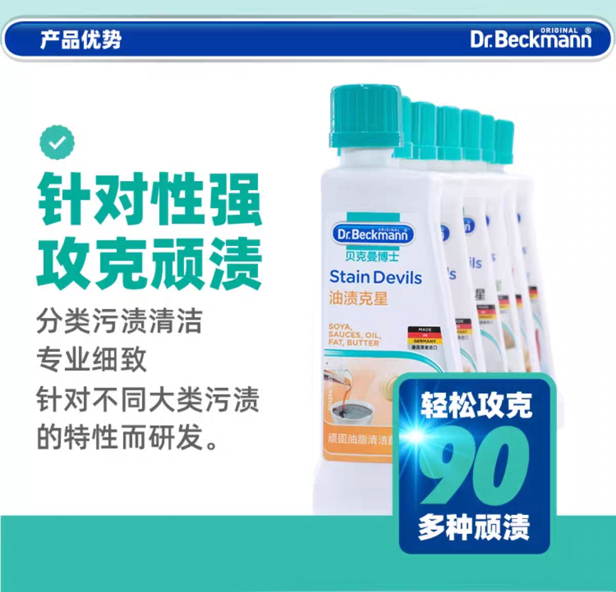 Dr. Beckman German Imported Oil Stain Remover, Down jacket range hood Oil Stain Remover, Pen Stain Remover Cleaning Hand Sanitizer 50ml detail image 5