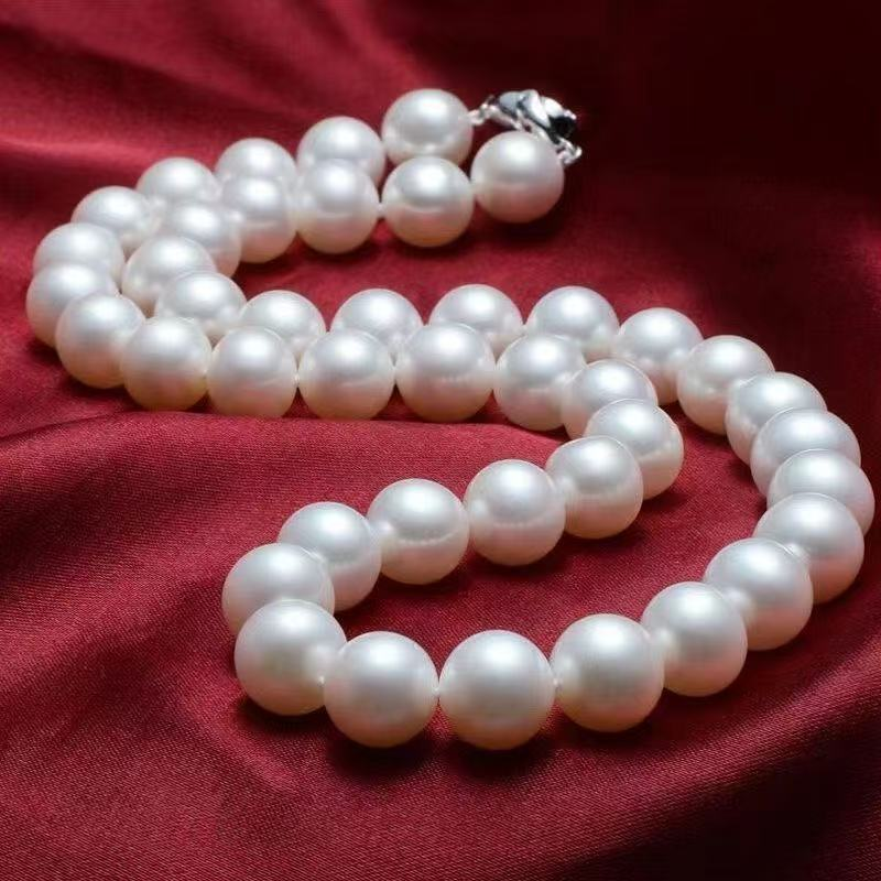 贝壳珍珠项链正圆无暇女旗袍毛衣项链锁骨链