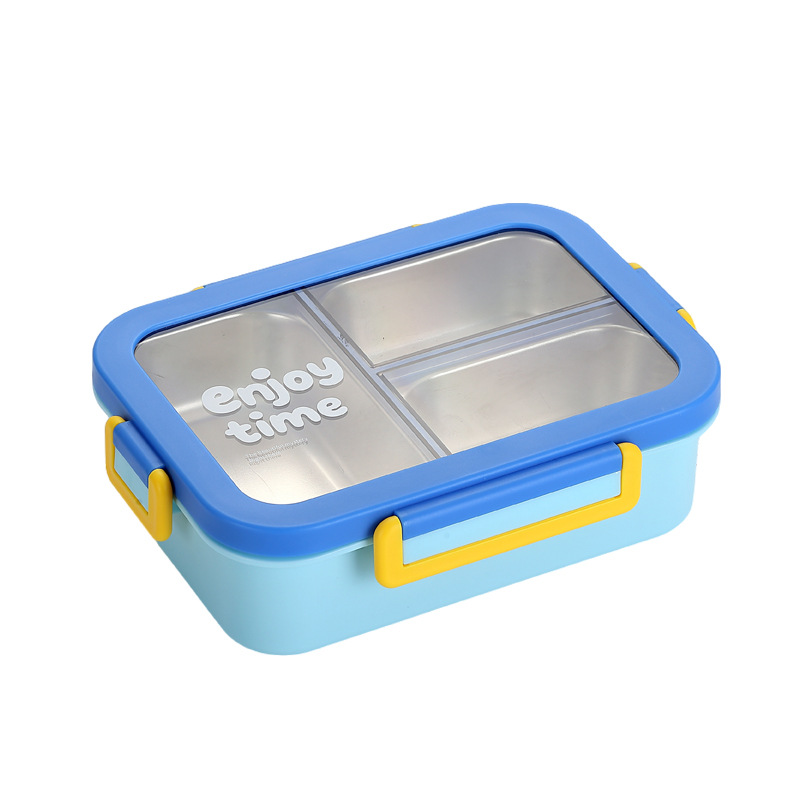 食品级不锈钢分格饭盒 便携密封防漏便当盒 学生上班族带饭专用 可手提午餐盒详情2