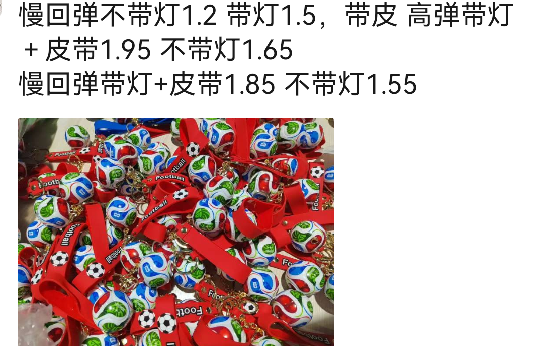 2026 USA, Canada and Mexico World Cup simulation football keychain pendant, car bag pendant, fan commemorative small gift details Picture