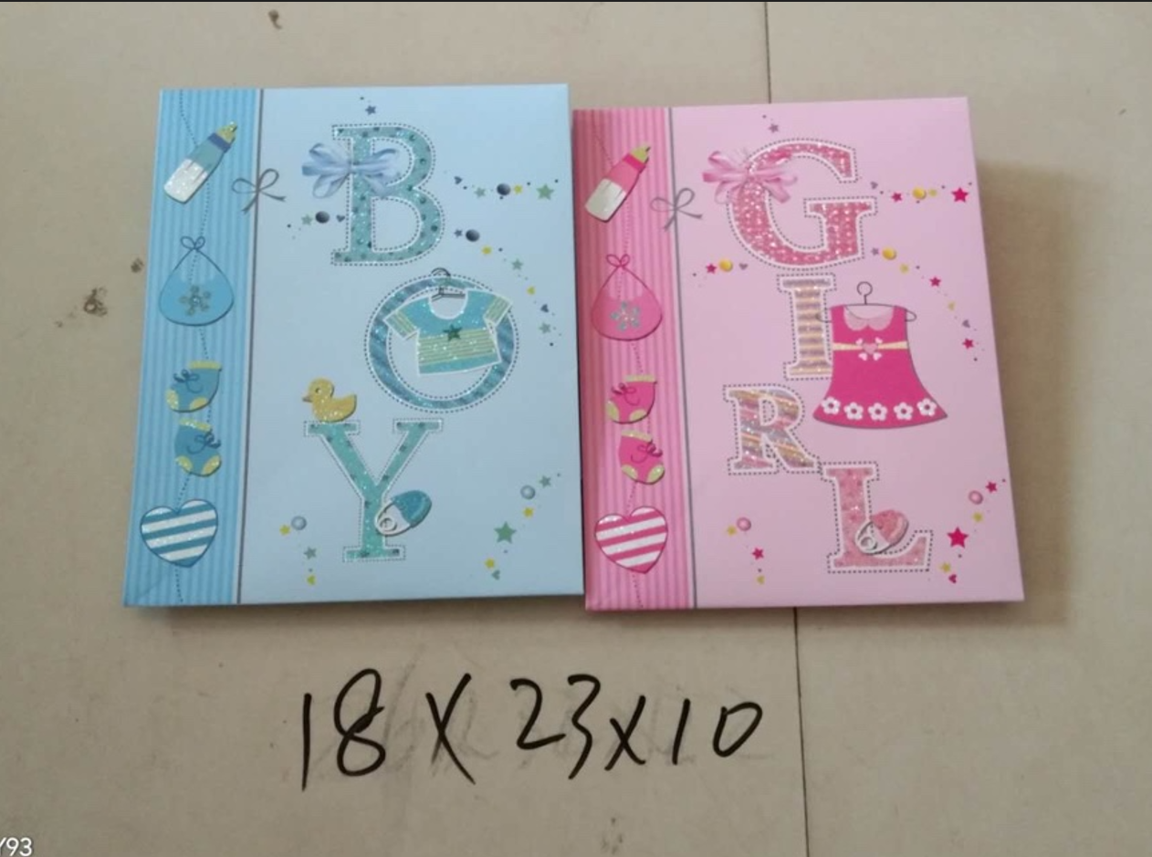 蓝色BOY粉色GIRL婴儿主题装饰盒宝宝连帽卡通母婴用品定制礼盒精品包装盒定制塑料圣诞礼品袋Bag伴手礼