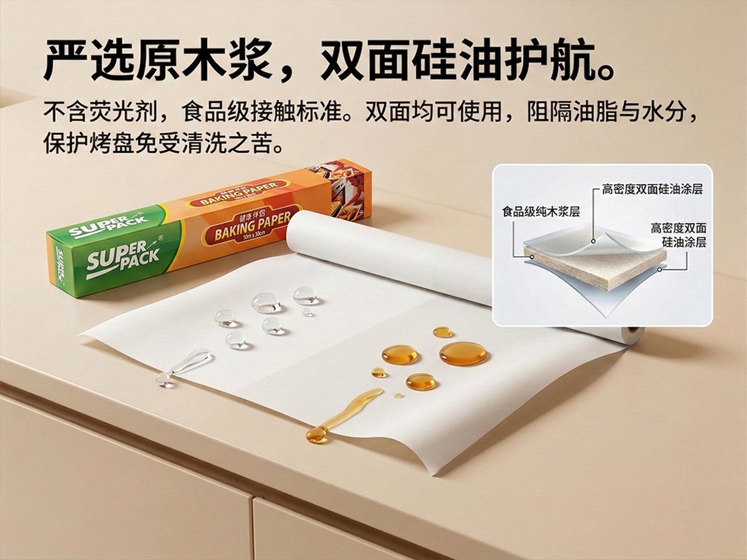 来米国际bakingpaper硅油纸防油防粘一纸多用