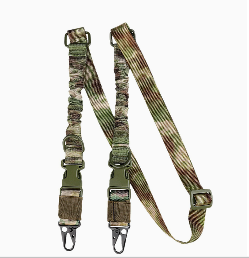 美式双点多功能战术背带斜挎式单点背带户外双点任务绳