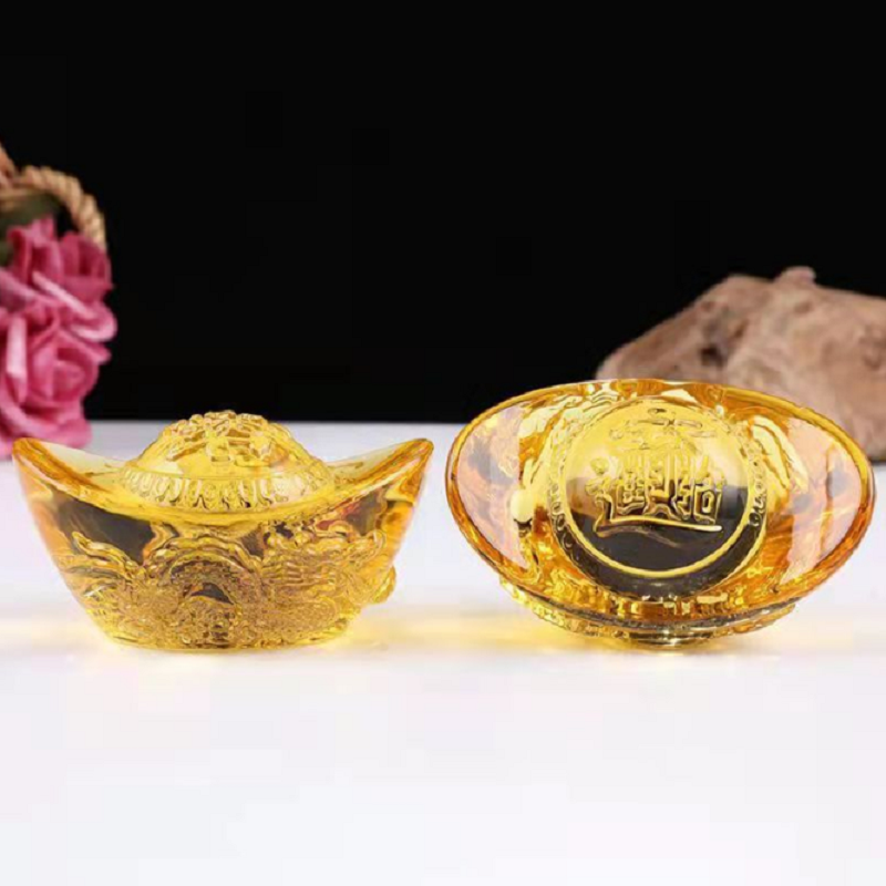 Crystal craft, crystal tree ornaments, crystal clusters, small lantern handicrafts, crystal tree shapes, factory direct sales, K9 yellow crystal ingots, dragon pattern ingots, crystal ornaments, office ornaments, factory direct sales, dragon character jade Item Picture