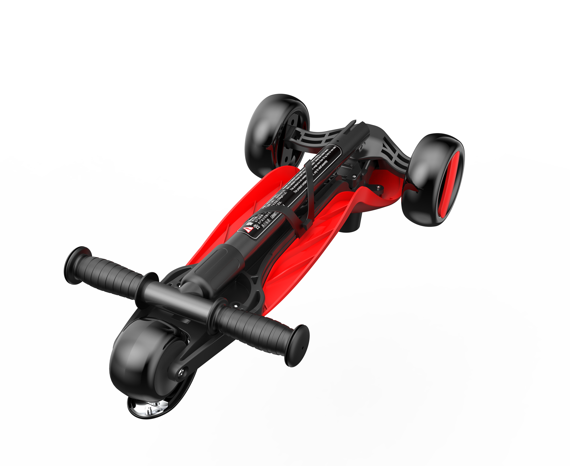Export best-selling aluminum alloy nylon detachable starlight illuminated wheel 3-wheel children's pedal scooter, land surfboard scooter, children's toy gift skateboard Item Picture