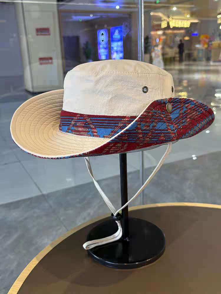 2026 New Ethnic-style sun hats, outdoor travel hats, men's and women's hiking hats Item Picture