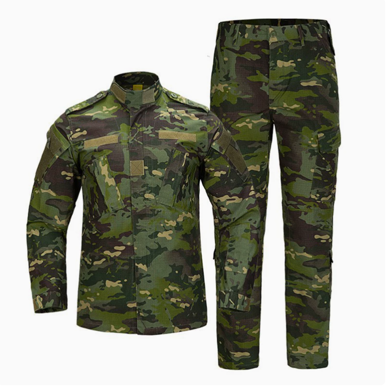 ACU second-generation training suit, men's camouflage outdoor sports training set, wear-resistant, scratch-resistant and windproof tactical suit details Picture