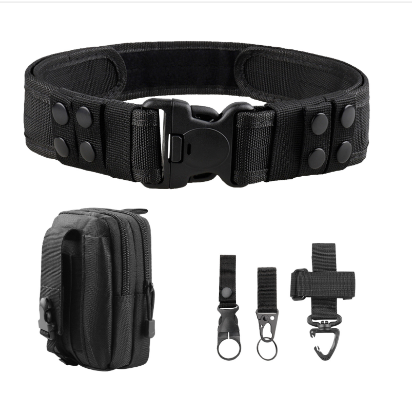 Four-piece outdoor tactical outer belt, waist belt, multi-functional tactical belt for outdoor sports duty, and military training belt Specification image