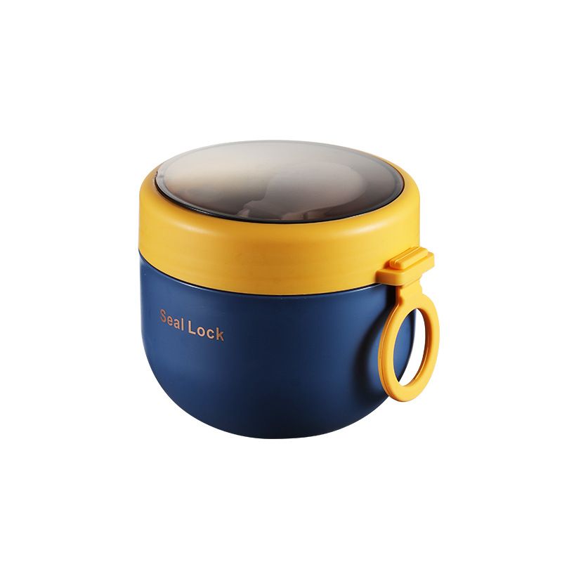 304 不锈钢便携保温汤杯 带提手与密封盖 上班族学生早餐粥杯饭盒详情2