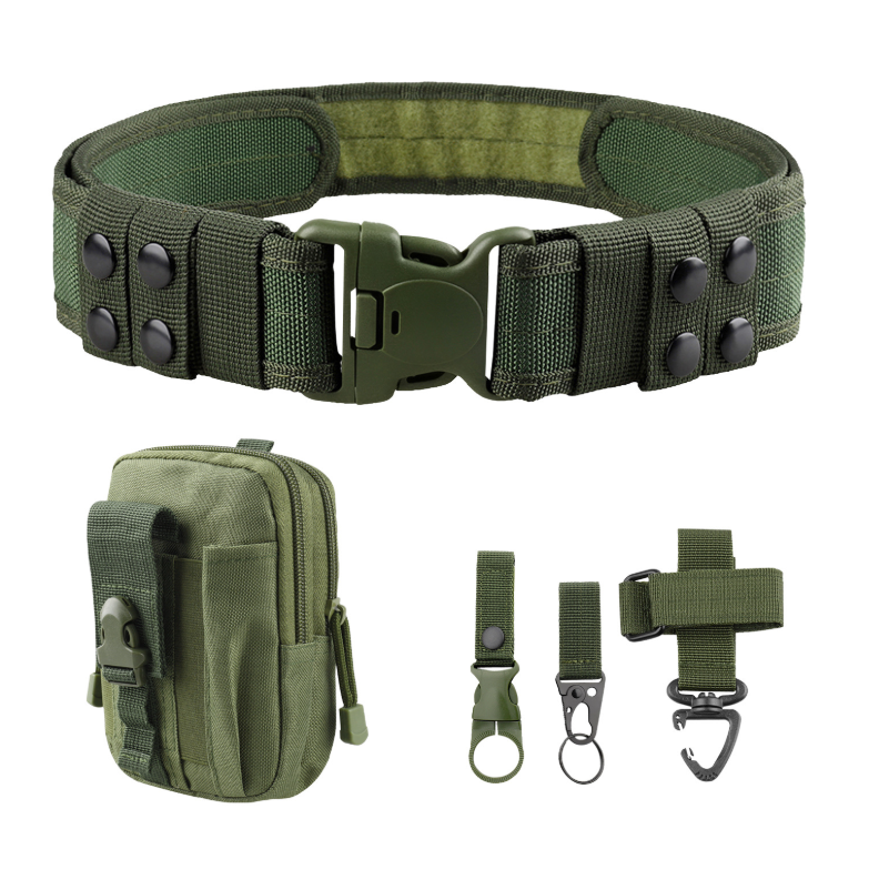 Four-piece outdoor tactical outer belt, waist belt, multi-functional tactical belt for outdoor sports duty, and military training belt Application Scenario