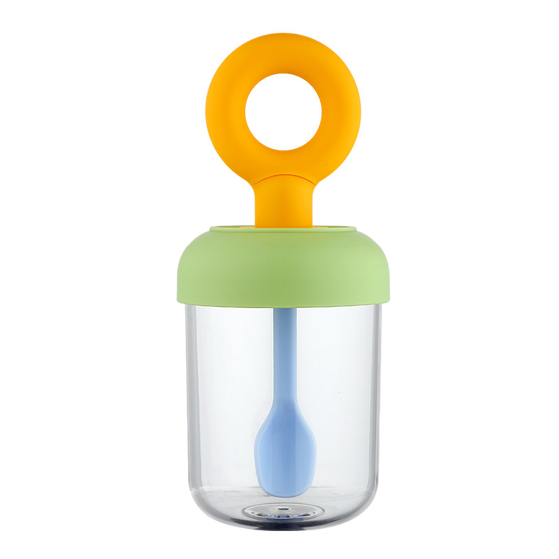 带环形提手便携早餐杯 内置勺叉 食品级材质 密封防漏 燕麦酸奶水果沙拉杯详情2